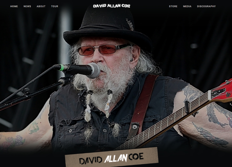 Official Legendary David Allan Coe tour store news discography
